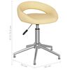 vidaXL Chaise de bureau pivotante Cr&egrave;me Similicuir