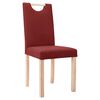 vidaXL Chaises &agrave; manger lot de 2 rouge bordeaux tissu
