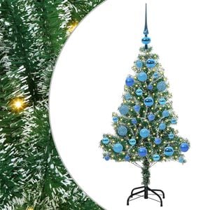 vidaXL Arbre de No&euml;l artificiel floconn&eacute; de neige avec lumi&egrave;re LED