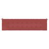 vidaXL Coussin de banc de jardin rouge bordeaux 200x50x4 cm
