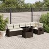 vidaXL Salon de jardin avec coussins 7 pcs marron r&eacute;sine tress&eacute;e
