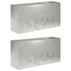 vidaXL Cache-pot de jardin 2 pc Argent&eacute; 100 x 30 x 49 cm