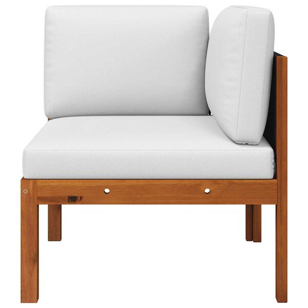 vidaXL Canap&eacute; d'angle de jardin avec coussins en bois d'acacia et corde