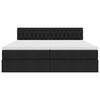 vidaXL Lit de Rangement Noir 200 x 200 cm Cuir synth&eacute;tique