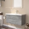 vidaXL Meuble lavabo avec bassin int&eacute;gr&eacute; Sonoma gris Bois d'ing&eacute;nierie