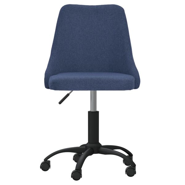 vidaXL Chaise pivotante de bureau Bleu Tissu