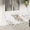vidaXL Ensemble bistro de jardin 3 pcs Blanc Acier