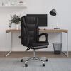 vidaXL Fauteuil inclinable de bureau Noir Similicuir