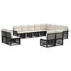 vidaXL Ensemble de canap&eacute; de jardin 12 pcs Noir polyrotin