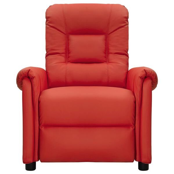 vidaXL Fauteuil de massage Rouge bordeaux Similicuir