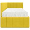 vidaXL Cadre de lit d'angle avec matelas Jaune 80 x 200 cm Velours