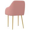 vidaXL Chaises &agrave; manger lot de 2 rose velours