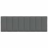 vidaXL Coussin de t&ecirc;te de lit Hanko gris fonc&eacute; 140 cm tissu