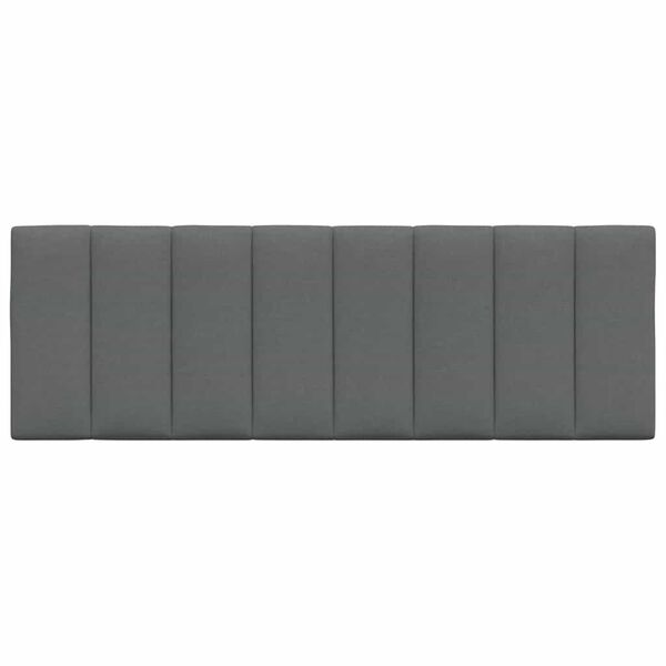 vidaXL Coussin de t&ecirc;te de lit Hanko gris fonc&eacute; 140 cm tissu