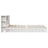 vidaXL Lit biblioth&egrave;que sans matelas blanc 140x190 cm bois massif