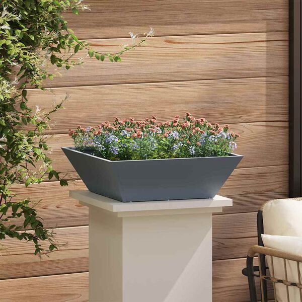 vidaXL Cache-pot de jardin 5 pcs Anthracite 50 x 50 x 15 cm