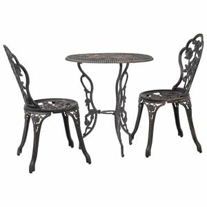 vidaXL Salon de bistro 3 pcs Aluminium coul&eacute;