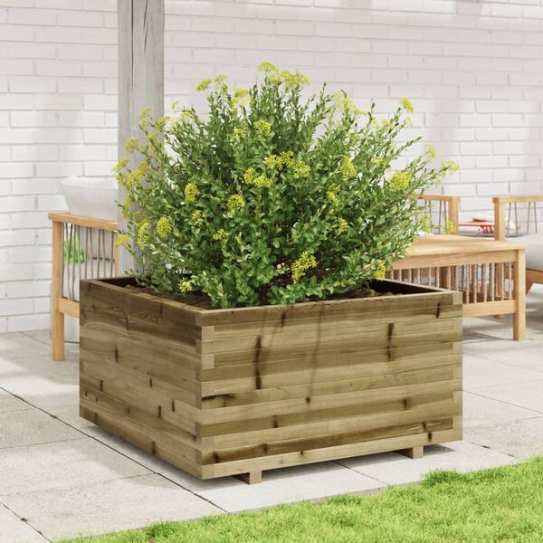 vidaXL Jardini&egrave;re 90x90x49,5 cm bois de pin impr&eacute;gn&eacute;