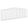 vidaXL Paniers à gabions arqués 8 pcs 400x50x120/140 cm Fer galvanisé