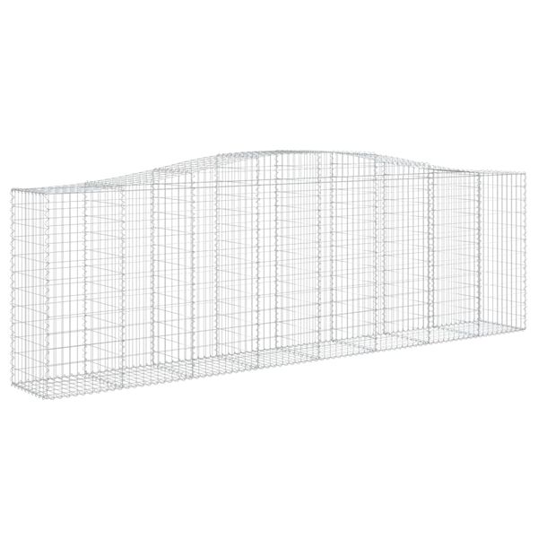 vidaXL Paniers à gabions arqués 8 pcs 400x50x120/140 cm Fer galvanisé