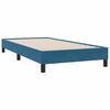 vidaXL Sommier &agrave; lattes de lit et matelas bleu fonc&eacute; 80x210 cm velours