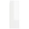 vidaXL Meuble TV Blanc brillant 30,5x30x90 cm Bois d&rsquo;ing&eacute;nierie