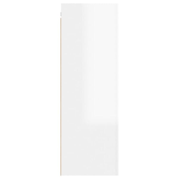 vidaXL Meuble TV Blanc brillant 30,5x30x90 cm Bois d&rsquo;ing&eacute;nierie