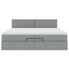 VidaXL Cadre de lit ottoman avec matelas gris clair 200x200 cm tissu