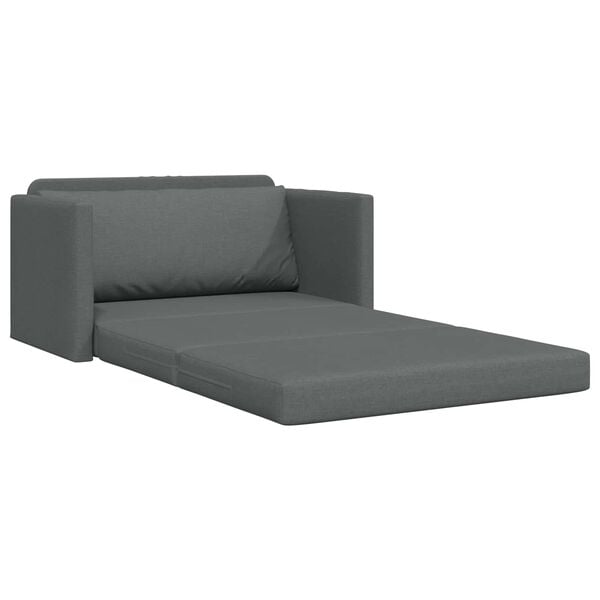 vidaXL Canap&eacute;-Lit 110cm Gris fonc&eacute; tissu