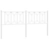 vidaXL T&ecirc;te de lit de remplacement m&eacute;tal blanc 180 cm