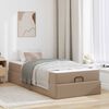 vidaXL Cadre de lit avec matelas avec matelas 2 pcs Tan PVC