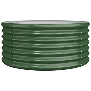 vidaXL Jardini&egrave;re de jardin Acier galvanis&eacute; 80x80x36 cm Vert