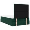 vidaXL Cadre de lit ottoman avec matelas vert fonc&eacute; 120x190 cm velours