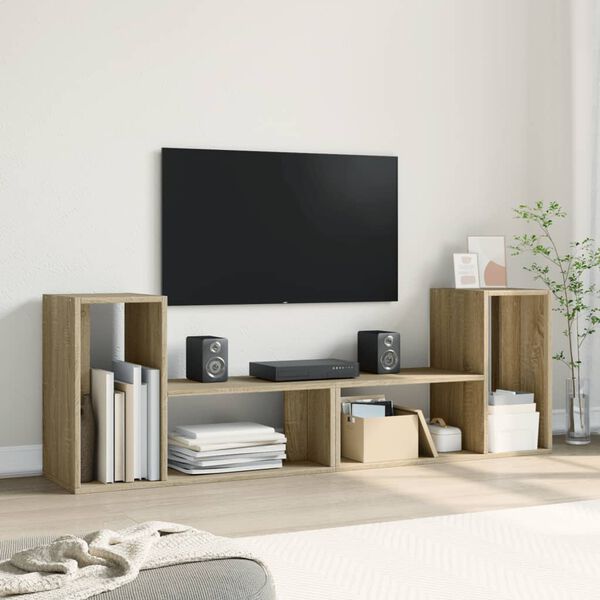 vidaXL Meubles TV 2 pcs chêne sonoma 75x30x50 cm bois d'ingénierie