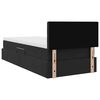 vidaXL Lit de Rangement avec matelas Noir 90 x 190 cm Velours