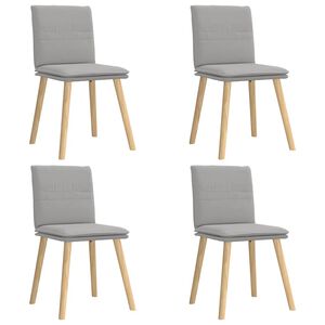 vidaXL Chaises &agrave; manger lot de 4 gris nuage tissu