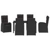 vidaXL Ensemble de salle &agrave; manger pour jardin 7 pcs Noir polyrotin