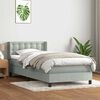 vidaXL Sommier &agrave; lattes de lit et matelas gris clair 80x220 cm velours