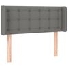 vidaXL T&ecirc;te de lit avec oreilles Gris fonc&eacute; 83x16x78/88 cm Tissu