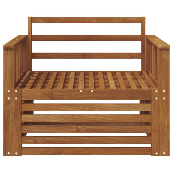 vidaXL 2 Pi&egrave;ce Canap&eacute; avec Accoudoirs Bois d'Acacia Massif Naturel