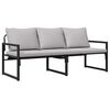 vidaXL Mobilier de jardin Gris clair 180 x 72,5 x 71 cm Polyester