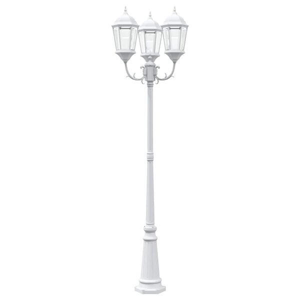 vidaXL Lumière de jardin Blanc 235 cm Aluminium