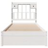 vidaXL Lit biblioth&egrave;que sans matelas blanc 90x200cm bois de pin massif