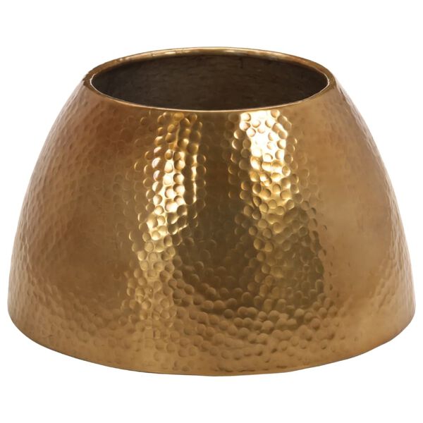 vidaXL Table basse martel&eacute;e en aluminium &Oslash; 50x30 cm laiton