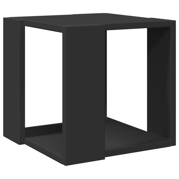 vidaXL Table basse noir 32x32x30 cm bois d'ing&eacute;nierie