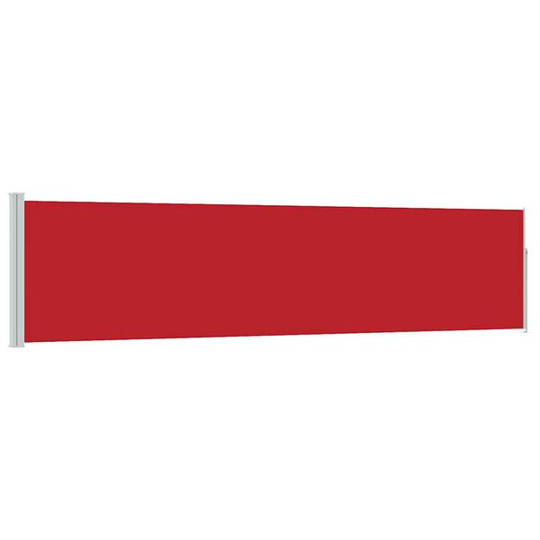 vidaXL Auvent lat&eacute;ral r&eacute;tractable de patio 120x500 cm Rouge