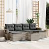 vidaXL Salon de jardin avec coussins 7 pcs gris clair r&eacute;sine tress&eacute;e
