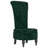 vidaXL Chaise &agrave; dossier haut vert fonc&eacute; velours conception de bouton