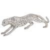 vidaXL Sculpture forme de jaguar Aluminium solide 50x10x14 cm Argent&eacute;