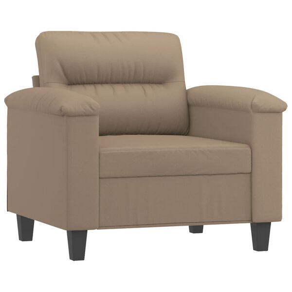 vidaXL Fauteuil avec repose-pied Cappuccino 60 cm Similicuir